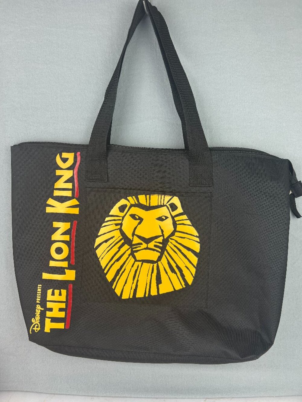 Disney's The Lion King Broadway Black Tote Shoulder Bag Black Yellow Red Logo